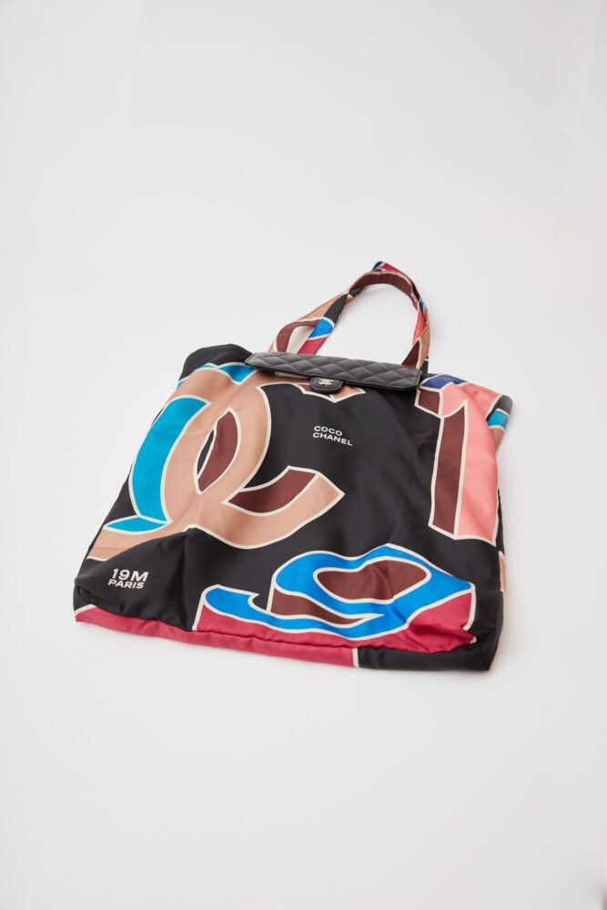Chanel Foldable Tote Bag With Chain