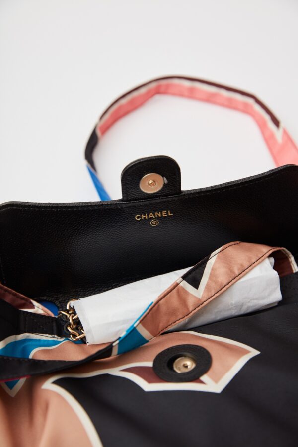 Chanel Foldable Tote Bag With Chain