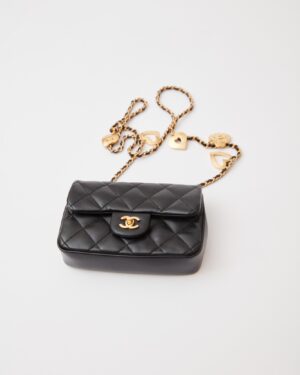 Chanel Mini Flap Bag Black Lambskin GHW