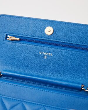Chanel Wallet on Chain Blue Caviar GHW