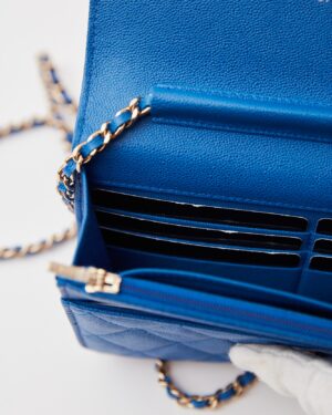 Chanel Wallet on Chain Blue Caviar GHW