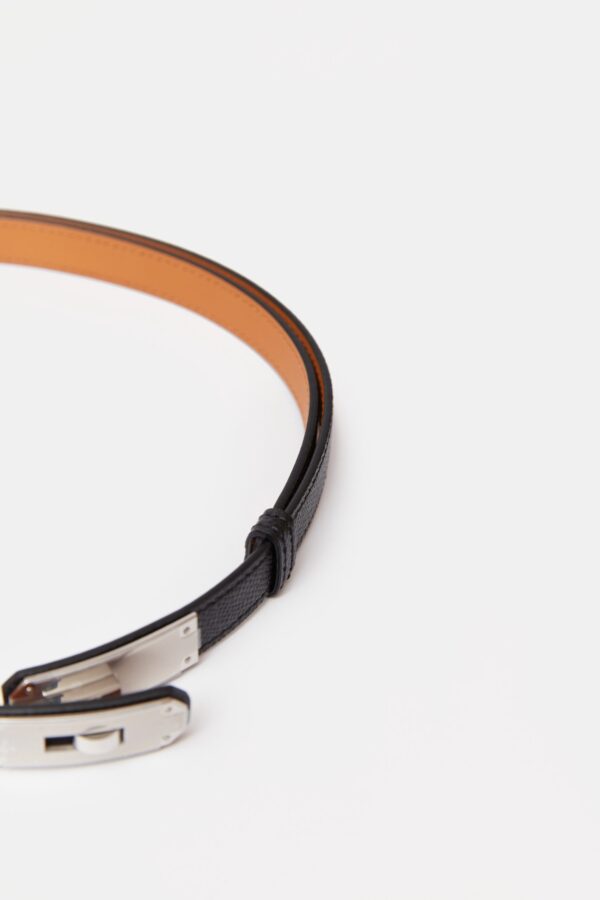 Hermès Kelly Belt 18 Black Epsom PHW