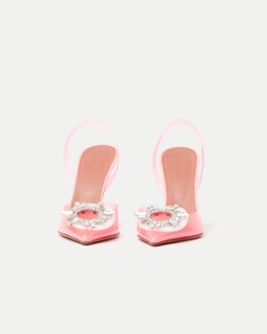Amina Muaddi Begum Glass PVC Bubble Slingback Pump 37.5