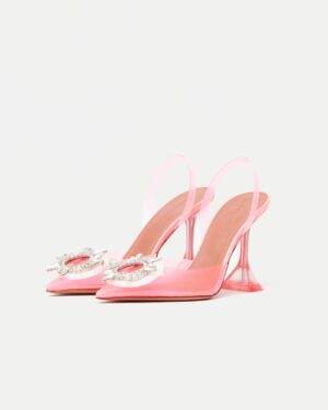Amina Muaddi Begum Glass PVC Bubble Slingback Pump 37.5