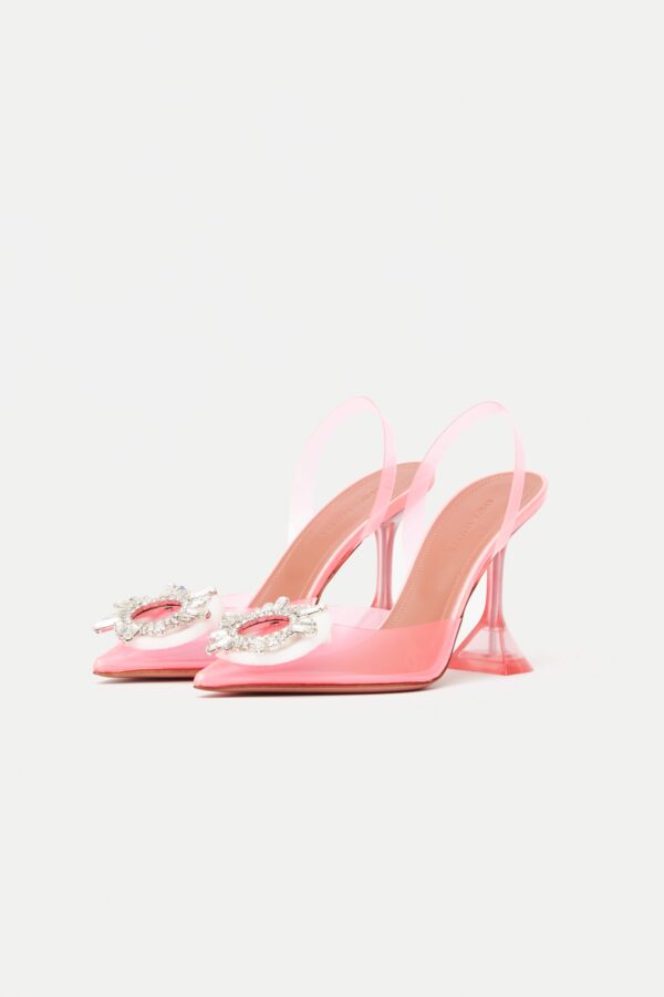 Amina Muaddi Begum Glass PVC Bubble Slingback Pump 37.5