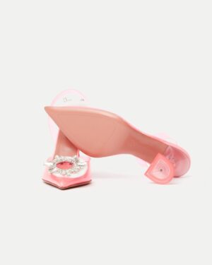 Amina Muaddi Begum Glass PVC Bubble Slingback Pump 37.5