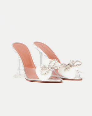 Amina Muaddi Rosie Glass PVC Transparent Slipper 38.5