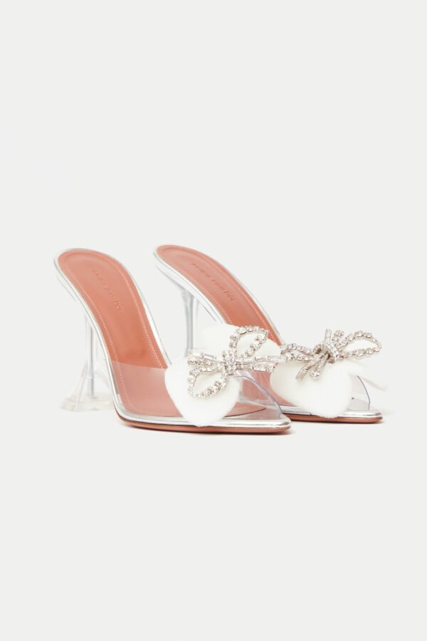 Amina Muaddi Rosie Glass PVC Transparent Slipper 38.5