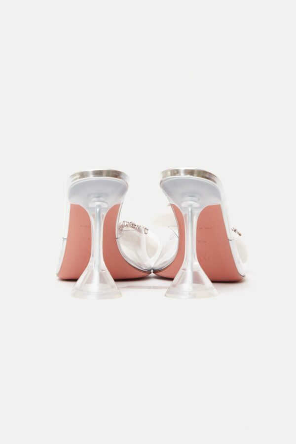 Amina Muaddi Rosie Glass PVC Transparent Slipper 38.5