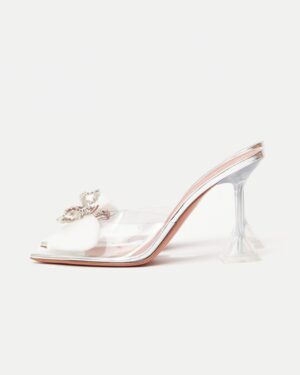 Amina Muaddi Rosie Glass PVC Transparent Slipper 38.5