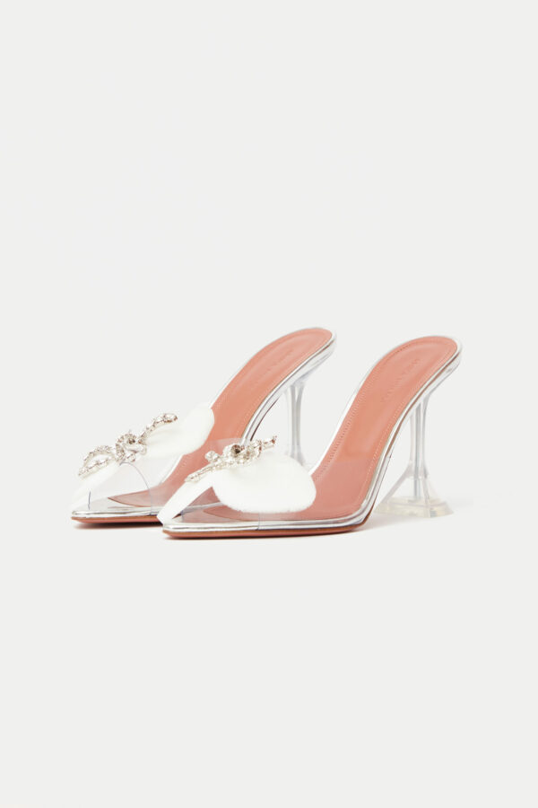Amina Muaddi Rosie Glass PVC Transparent Slipper 38.5