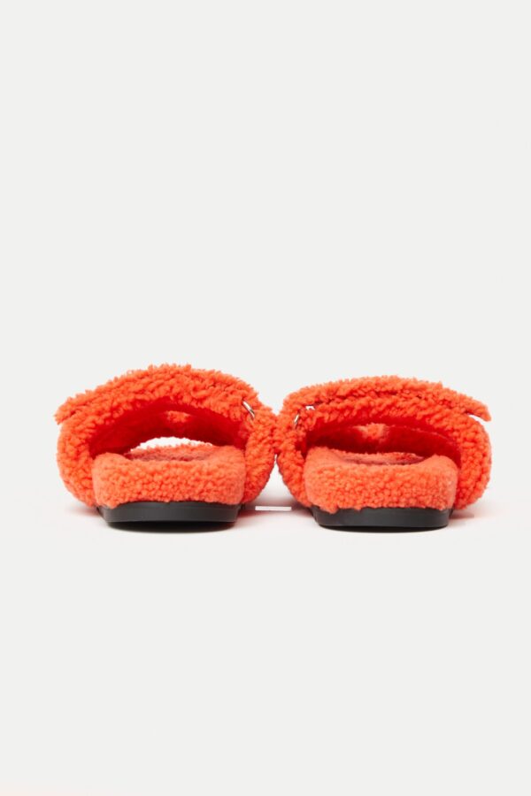 Hermès Chypre Peau Lainee Orange Sandal