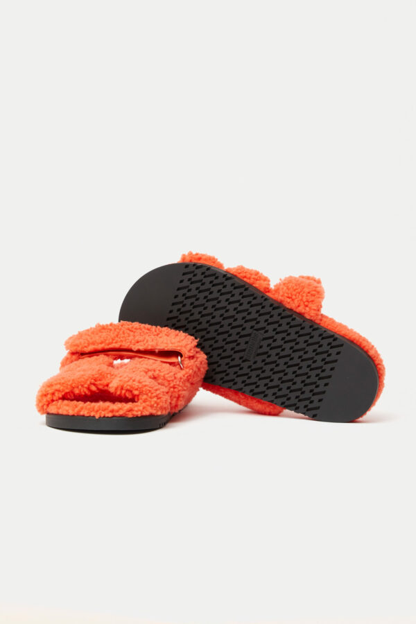 Hermès Chypre Peau Lainee Orange Sandal
