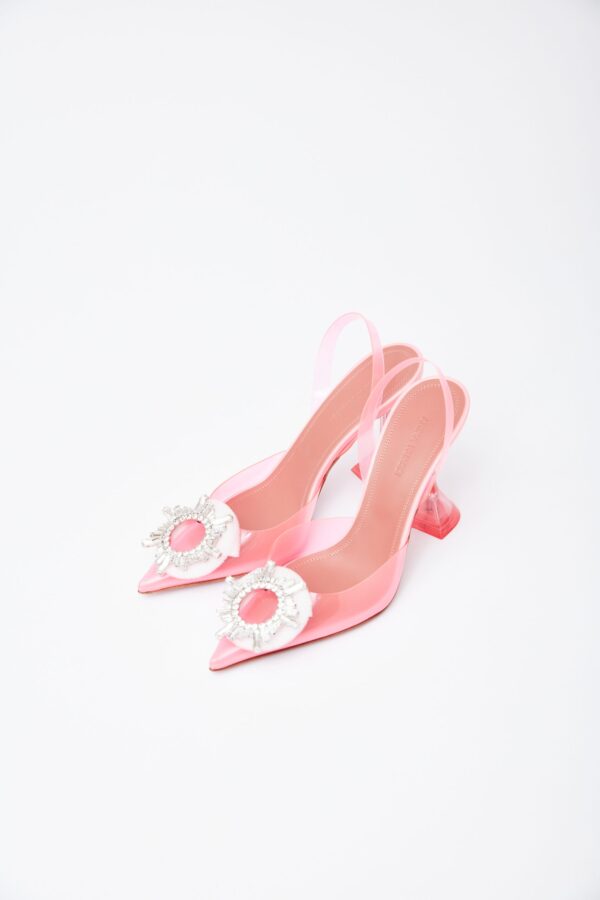 Amina Muaddi Begum Glass PVC Bubble Slingback Pump 37.5