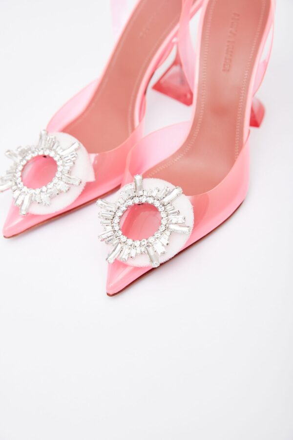 Amina Muaddi Begum Glass PVC Bubble Slingback Pump 37.5