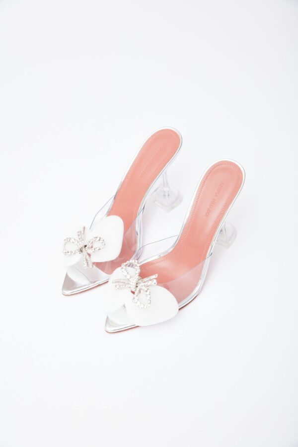 Amina Muaddi Rosie Glass PVC Transparent Slipper 38.5