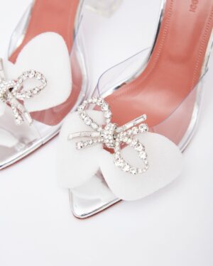 Amina Muaddi Rosie Glass PVC Transparent Slipper 38.5