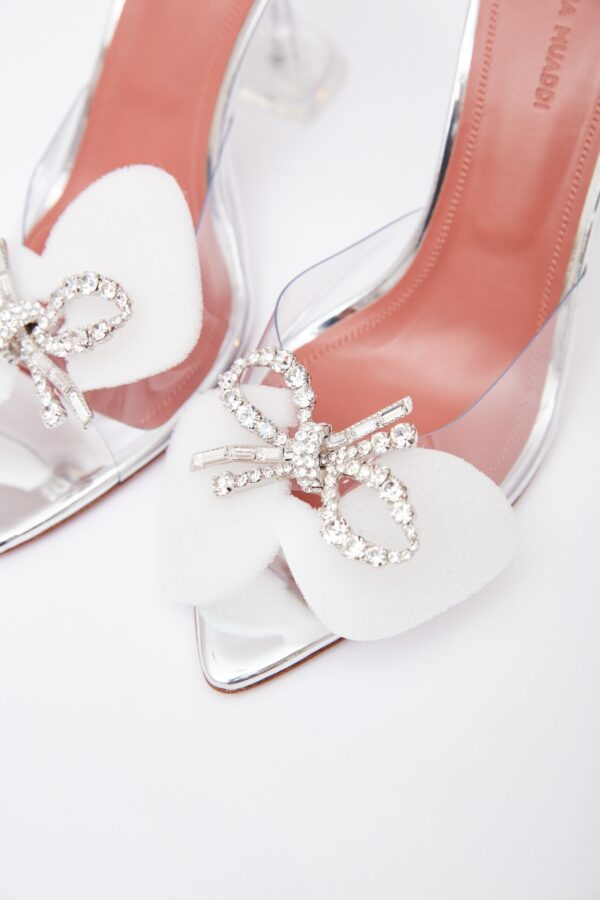 Amina Muaddi Rosie Glass PVC Transparent Slipper 38.5