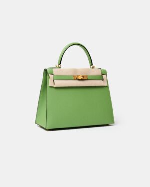 Hermès Kelly 28 Vert Criquet Epsom GHW
