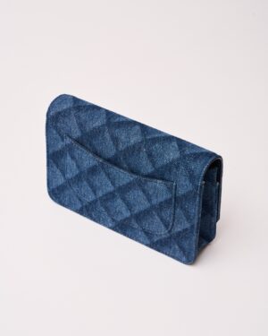 Chanel Classic Wallet On Chain Dark Blue Denim GHW