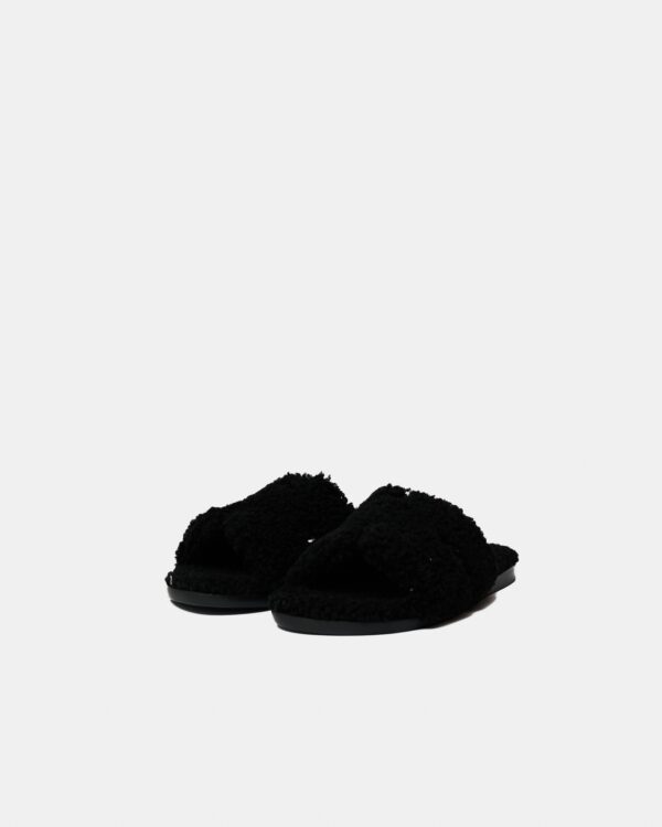 Hermès Peau Lainee Izmir Noir Sandal 43.5