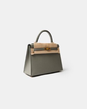 Hermès Kelly 25 Gris Mouette Epsom GHW