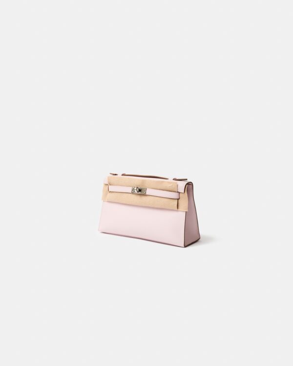 Hermès Kelly Pochette Mauve Pale Swift PHW