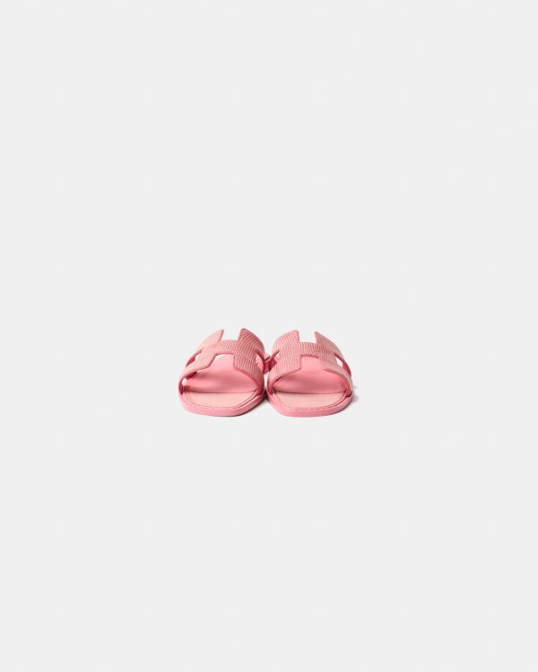 Hermès Oran Rose Jaipur Lizard Sandal 38