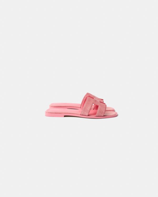 Hermès Oran Rose Jaipur Lizard Sandal 38
