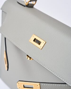 Hermès Kelly 25 Gris Mouette Epsom GHW