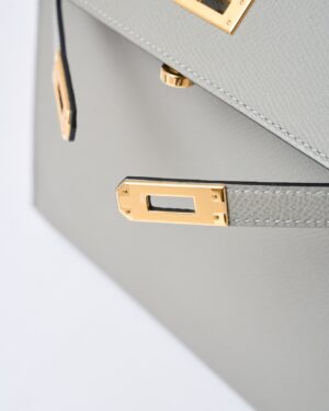 Hermès Kelly 25 Gris Mouette Epsom GHW