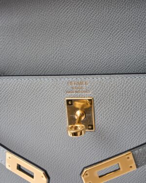 Hermès Kelly 25 Gris Mouette Epsom GHW