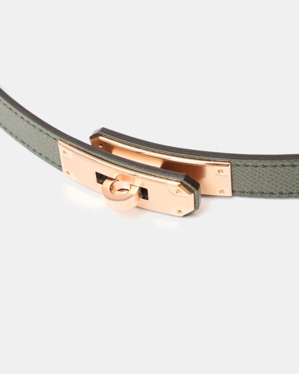 Hermès Kelly Belt 18 Vert Olive Epsom RGHW