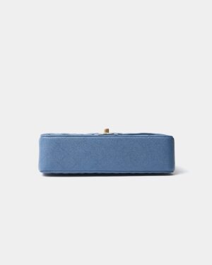 Chanel Classic Double Flap Medium Blue Caviar GHW