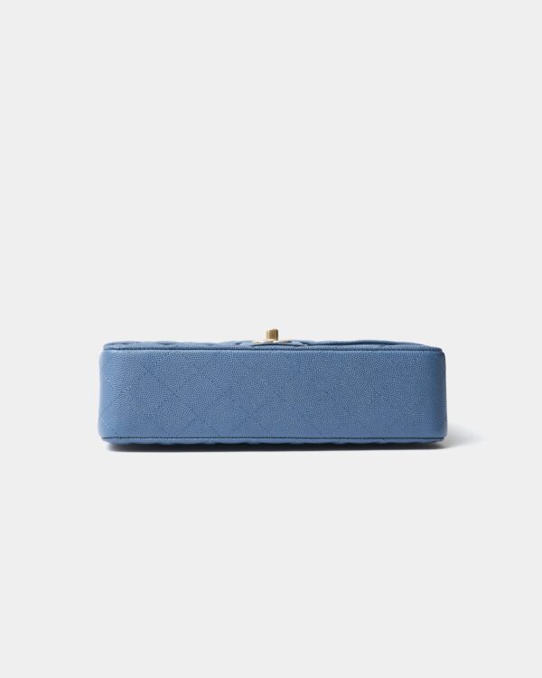 Chanel Classic Double Flap Medium Blue Caviar GHW