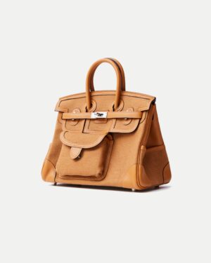Hermès Birkin Cargo 25 Desert Sesame Canvas Swift PHW